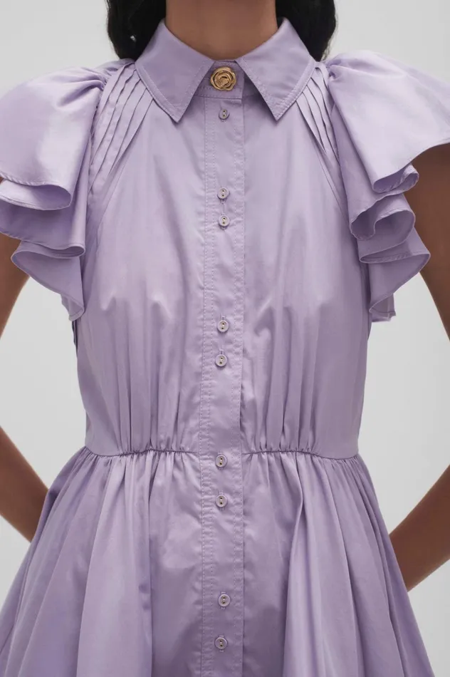 Kindred Frill Mini Dress Lilac Women Aje Mini Dresses