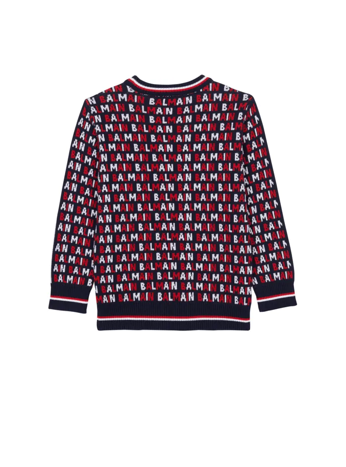 Knit Jumper Navy Kids Balmain