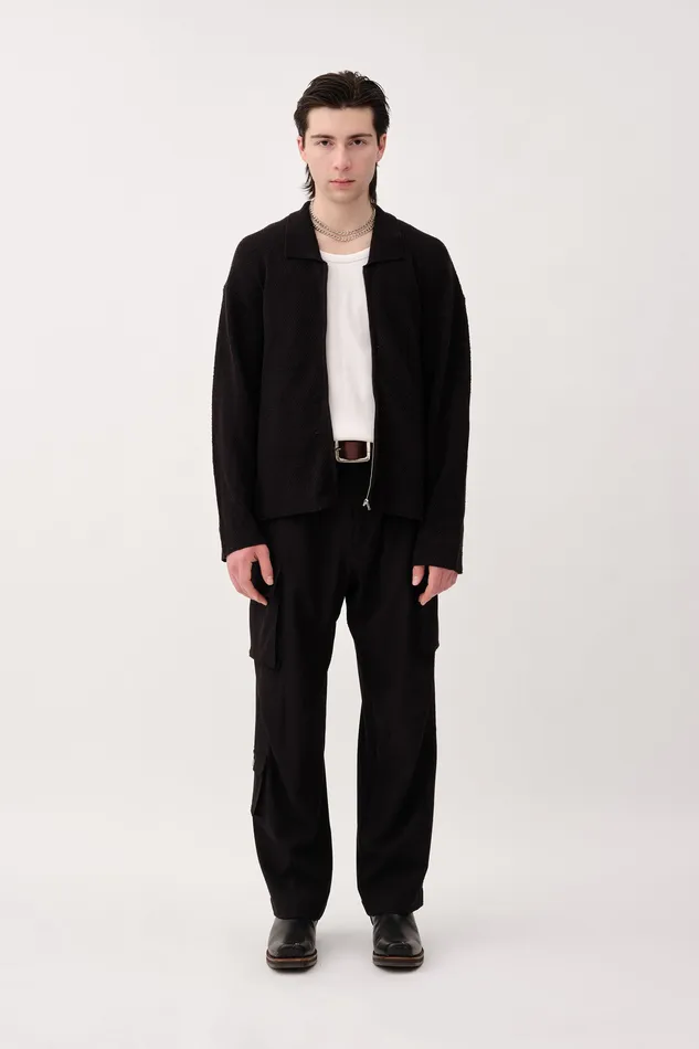 Knitwear Men Wonhundred Mazar LS 8211 Black
