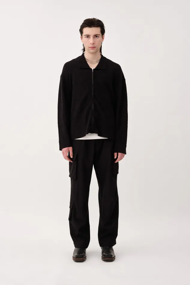 Knitwear Men Wonhundred Mazar LS 8211 Black