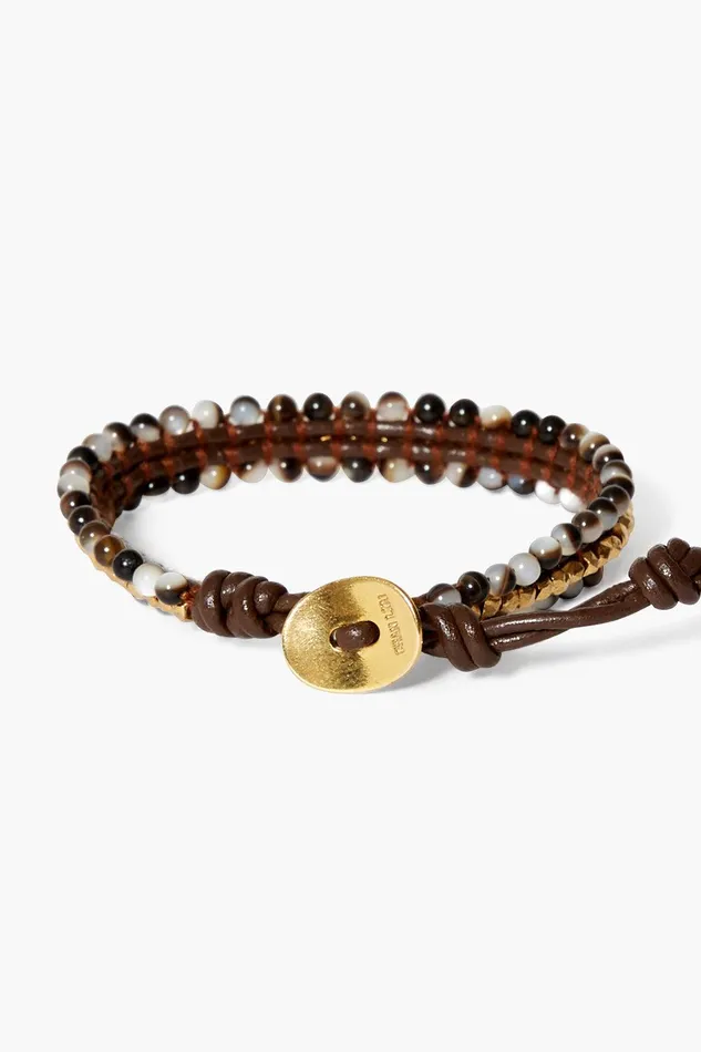 Koa Cuff Wrap Bracelet Black MOP Women Chan Luu Bracelets