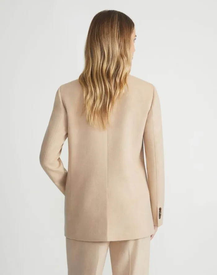 Lafayette 148 New York Camel Hair Blazer Natural Ready To Wear Jackets and Blazers