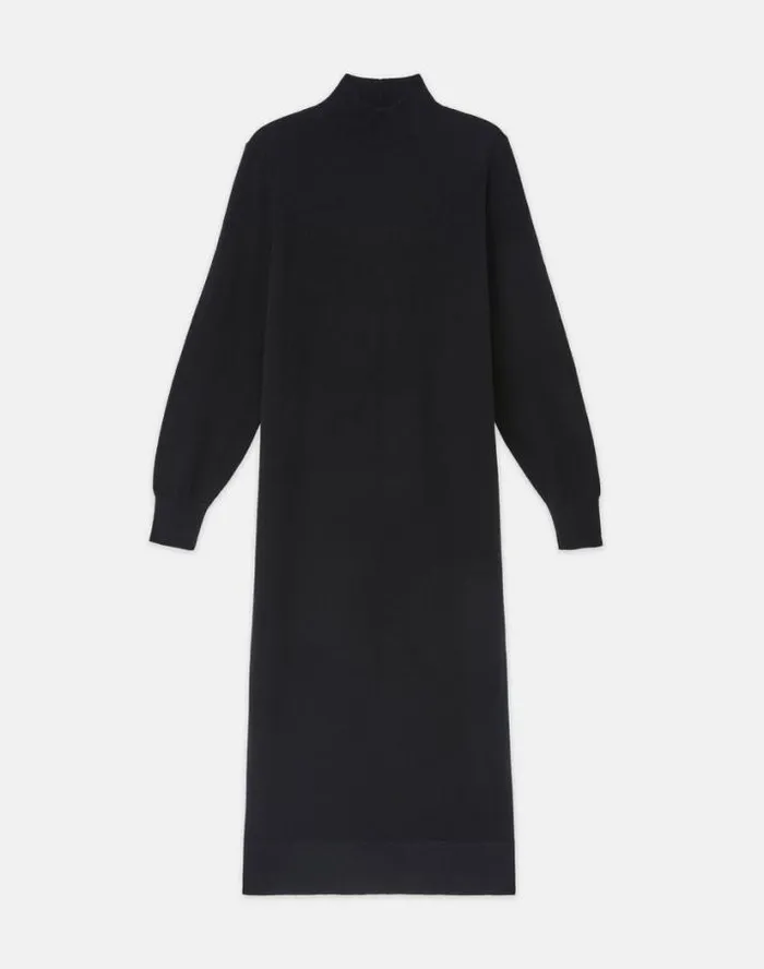 Lafayette 148 New York Cashmere Blouson Sleeve Dress Black Ready To Wear Dresses