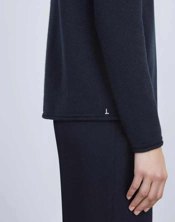 Lafayette 148 New York Cashmere Zip Front Cardigan Graphite Melange Ready To Wear Sweaters and Knits
