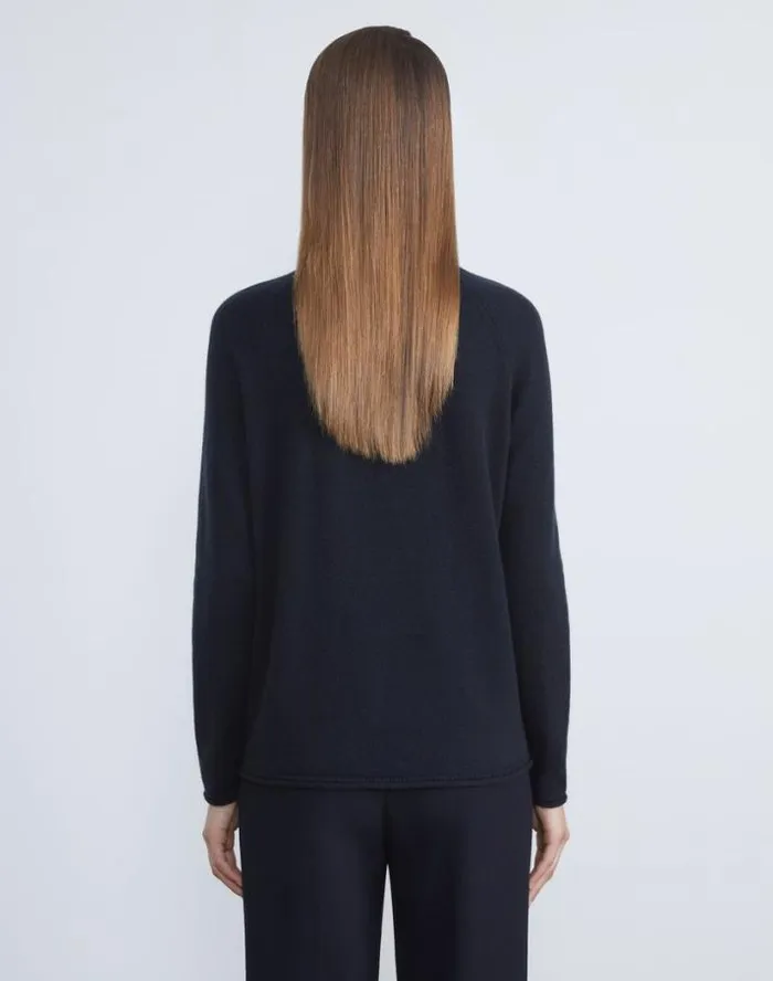Lafayette 148 New York Cashmere Zip Front Cardigan Graphite Melange Ready To Wear Sweaters and Knits