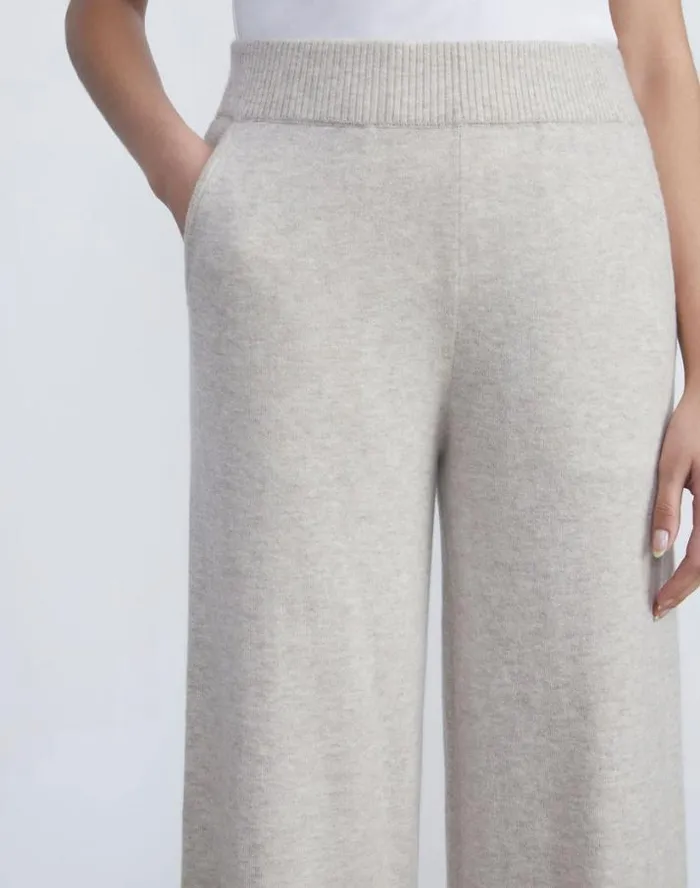 Lafayette 148 New York Cashmerino Wide Leg Pant Black Ready To Wear Pants and Shorts