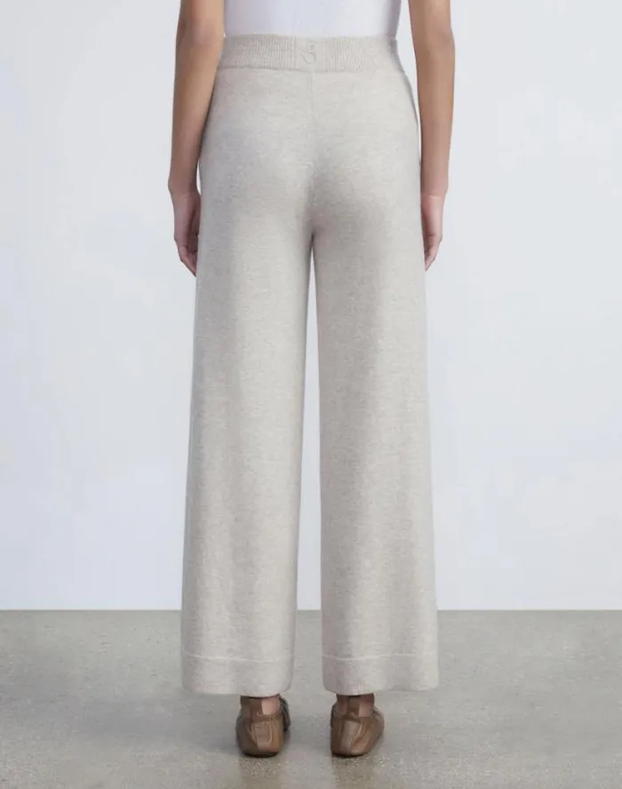 Lafayette 148 New York Cashmerino Wide Leg Pant Black Ready To Wear Pants and Shorts
