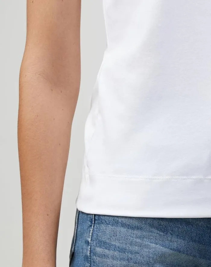 Lafayette 148 New York Cotton Rib Scoop Neck Tank Black Ready To Wear Tops and Tees