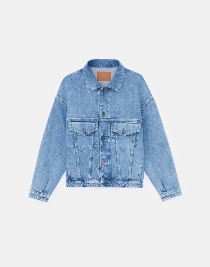 Lafayette 148 New York L148 Denim Oversized Jacket Stonewash Blue Ready To Wear Jackets and Blazers Lafayette 148 New York L148 Denim Oversized Jacket Stonewash Blue Ready To Wear Jackets and Blazers