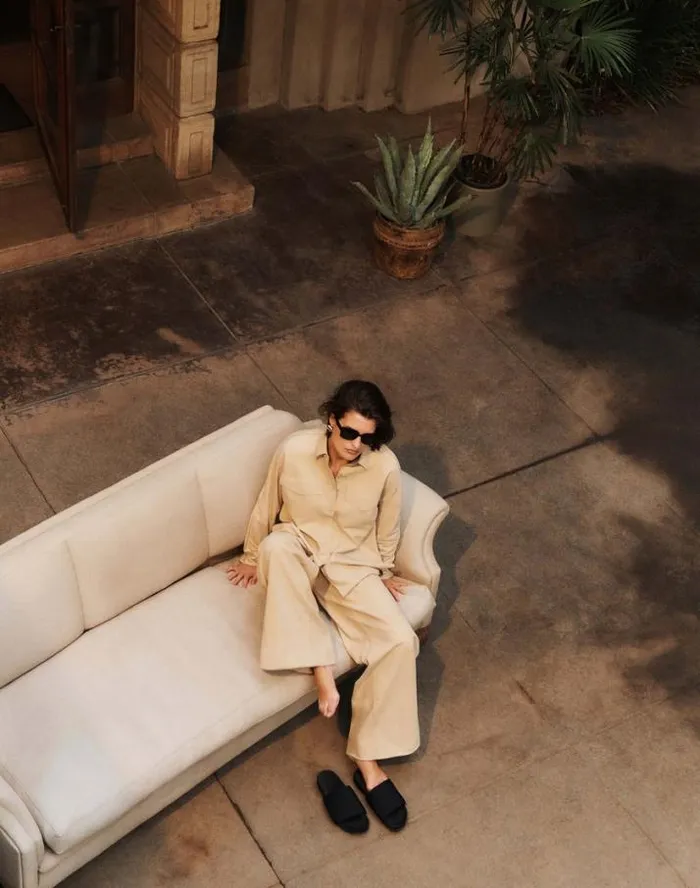Lafayette 148 New York Paperfine Suede Shirt Jacket Dune Ready To Wear Leathers and Suedes