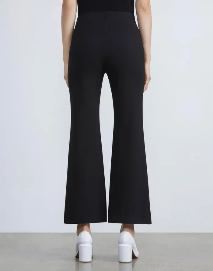 Lafayette 148 New York Punto Milano Gates Flared Ankle Pant Black Ready To Wear Pants and Shorts