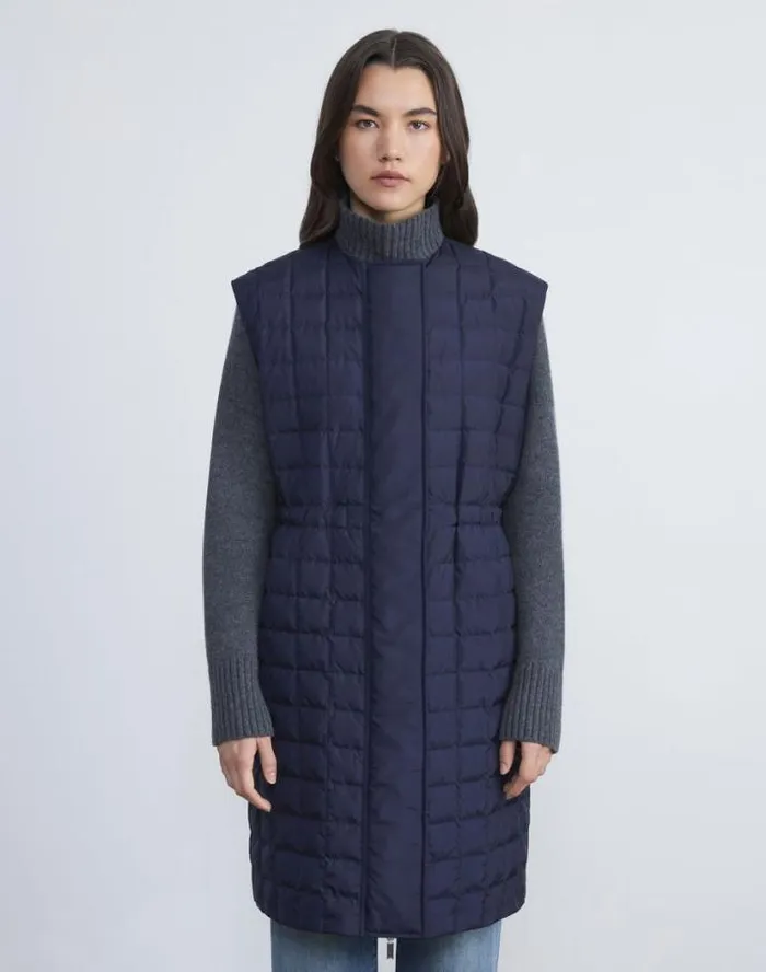 Lafayette 148 New York Recycled Poly Quilted Reversible Vest Black Ready To Wear Jackets and Blazers