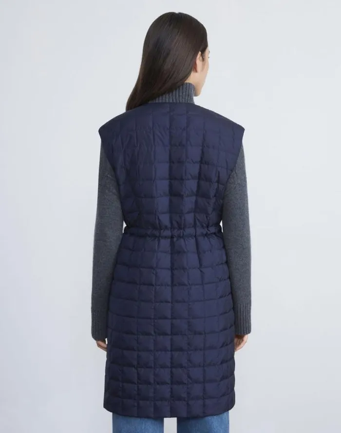 Lafayette 148 New York Recycled Poly Quilted Reversible Vest Black Ready To Wear Jackets and Blazers