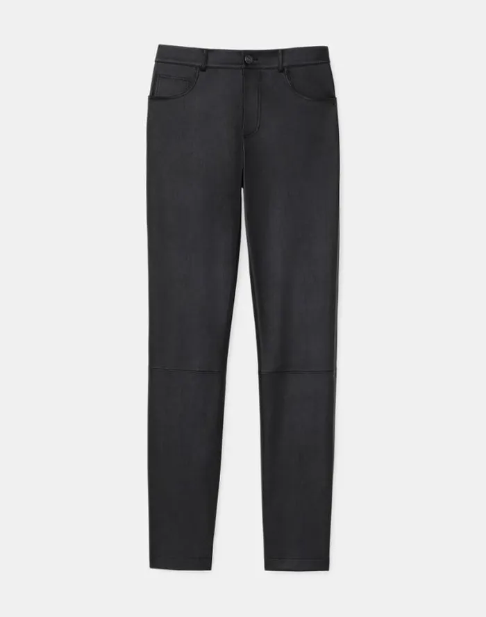 Lafayette 148 New York Reeve Pant In Silky Stretch Nappa Black Ready To Wear Pants and Shorts Lafayette 148 New York Reeve Pant In Silky Stretch Nappa Black Ready To Wear Pants and Shorts