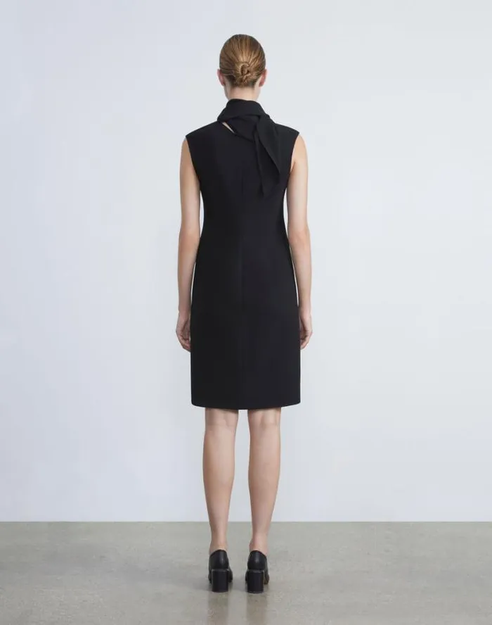 Lafayette 148 New York Responsible Finesse Crepe Scarf Dress Black Ready To Wear Dresses Lafayette 148 New York Responsible Finesse Crepe Scarf Dress Black Ready To Wear Dresses