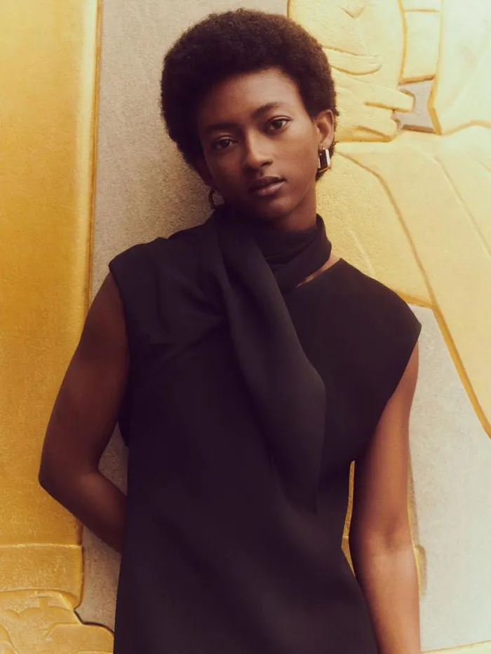 Lafayette 148 New York Responsible Finesse Crepe Scarf Dress Black Ready To Wear Dresses Lafayette 148 New York Responsible Finesse Crepe Scarf Dress Black Ready To Wear Dresses