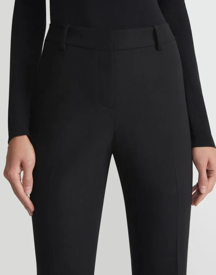 Lafayette 148 New York Responsible Wool Double Face Waldorf Flared Pant Black Ready To Wear Pants and Shorts