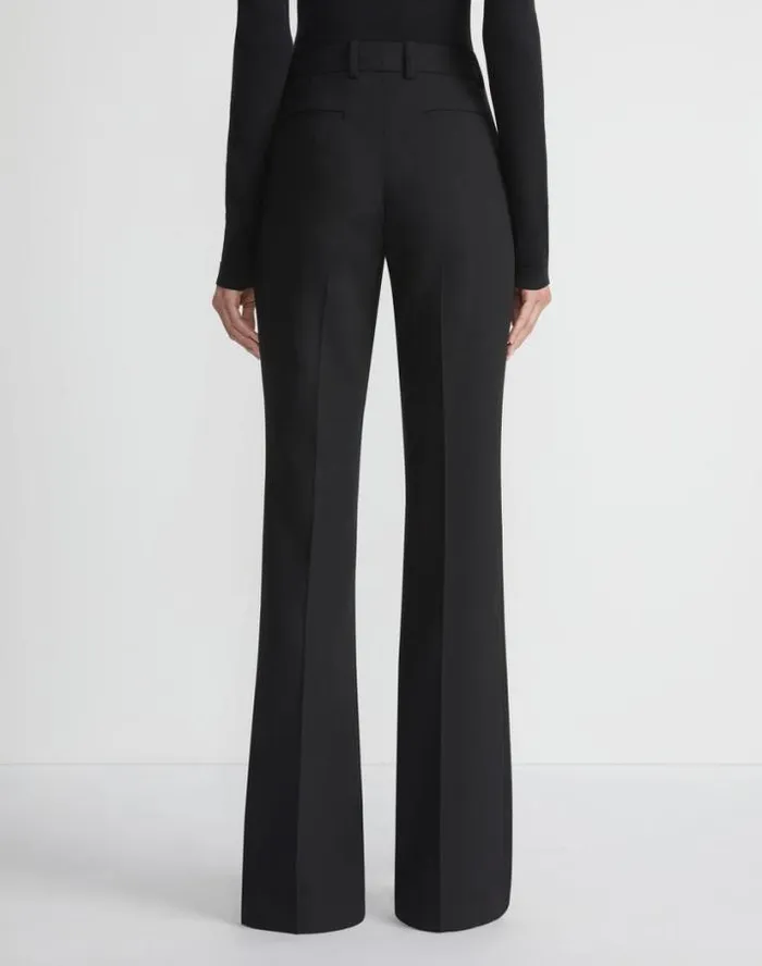 Lafayette 148 New York Responsible Wool Double Face Waldorf Flared Pant Black Ready To Wear Pants and Shorts