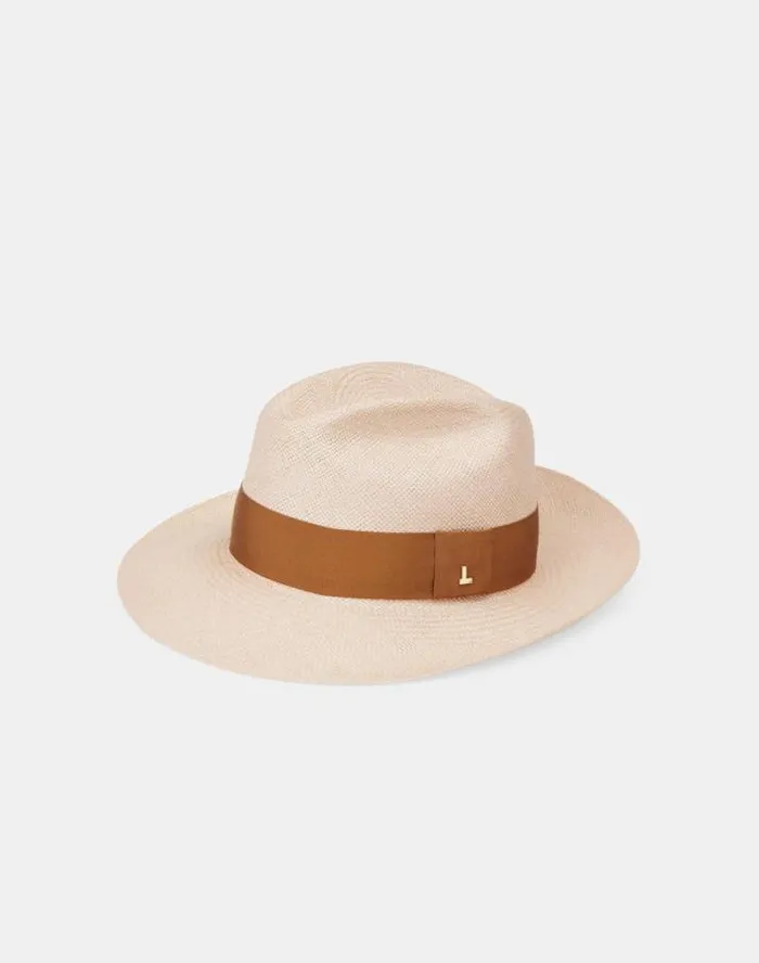 Lafayette 148 New York Straw Panama Hat Copper Accessories Hats