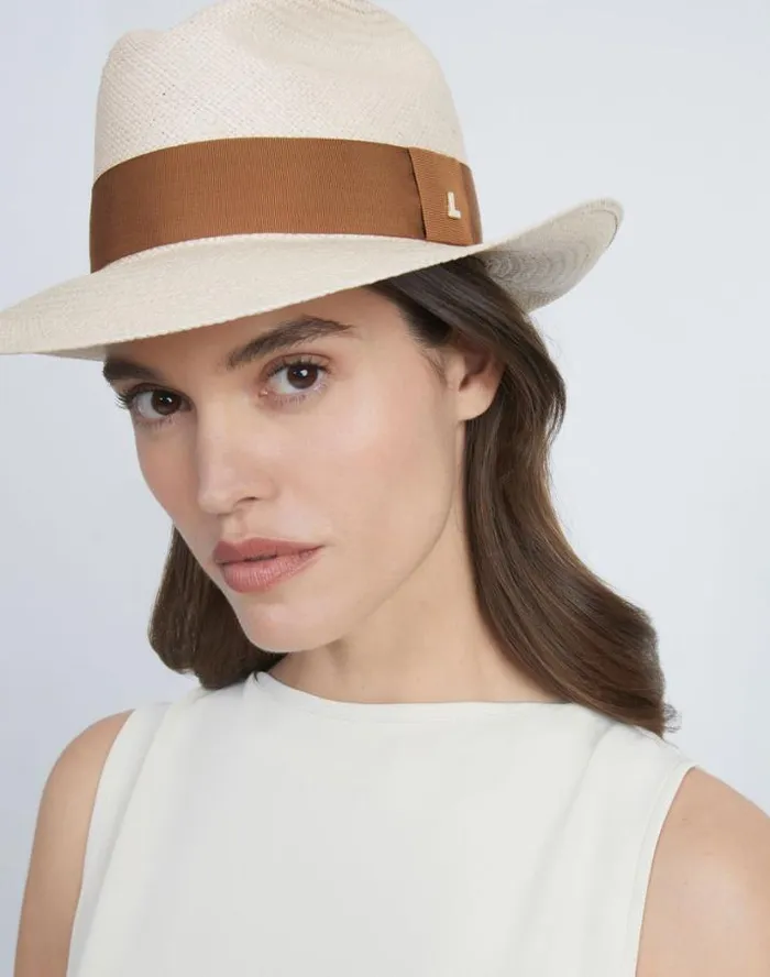 Lafayette 148 New York Straw Panama Hat Copper Accessories Hats