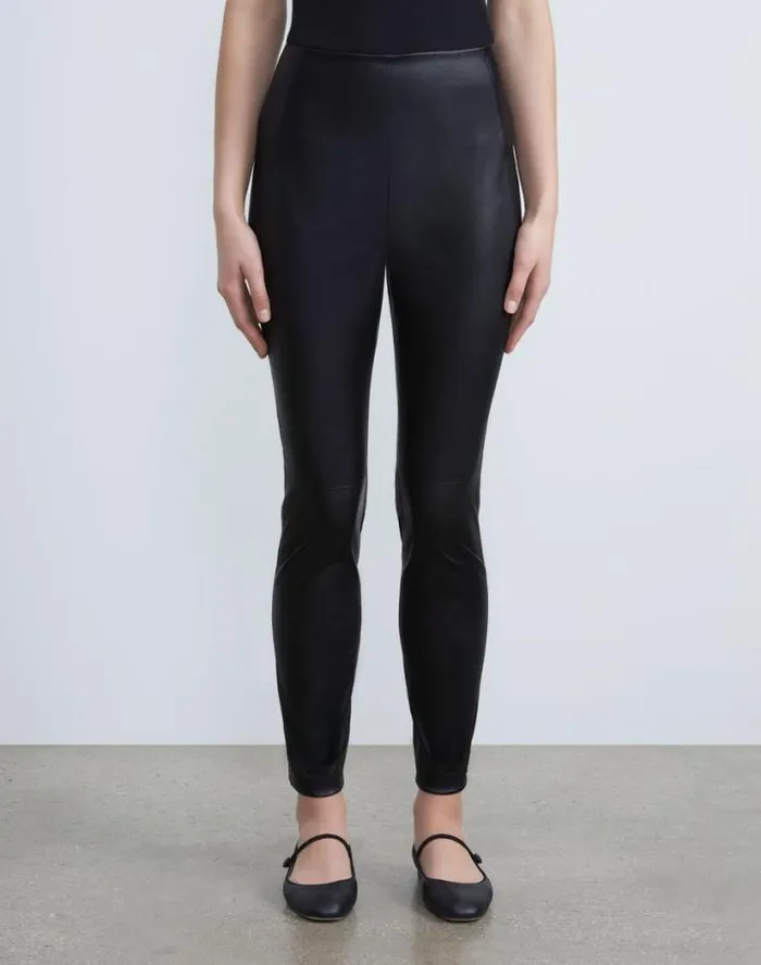 Lafayette 148 New York Stretch Nappa Leather Greenwich Legging Copper Ready To Wear Pants and Shorts