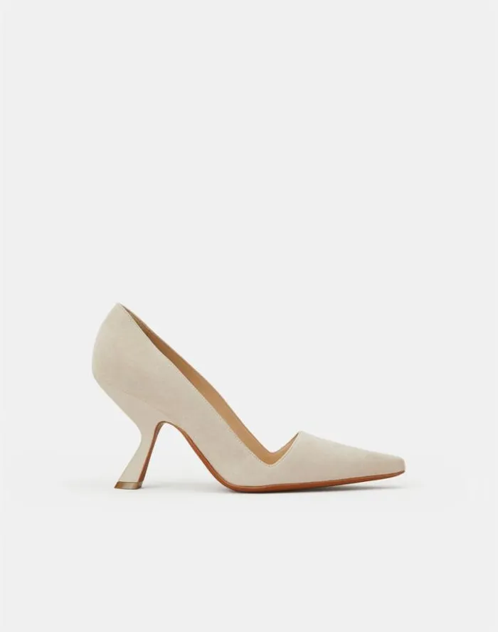 Lafayette 148 New York Suede Pump Sandstone Shoes Heels