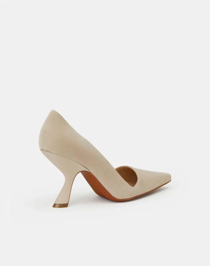 Lafayette 148 New York Suede Pump Sandstone Shoes Heels