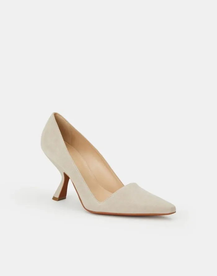 Lafayette 148 New York Suede Pump Sandstone Shoes Heels
