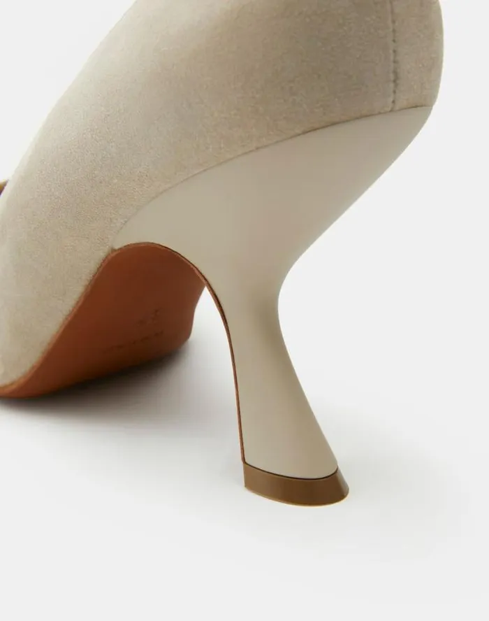 Lafayette 148 New York Suede Pump Sandstone Shoes Heels