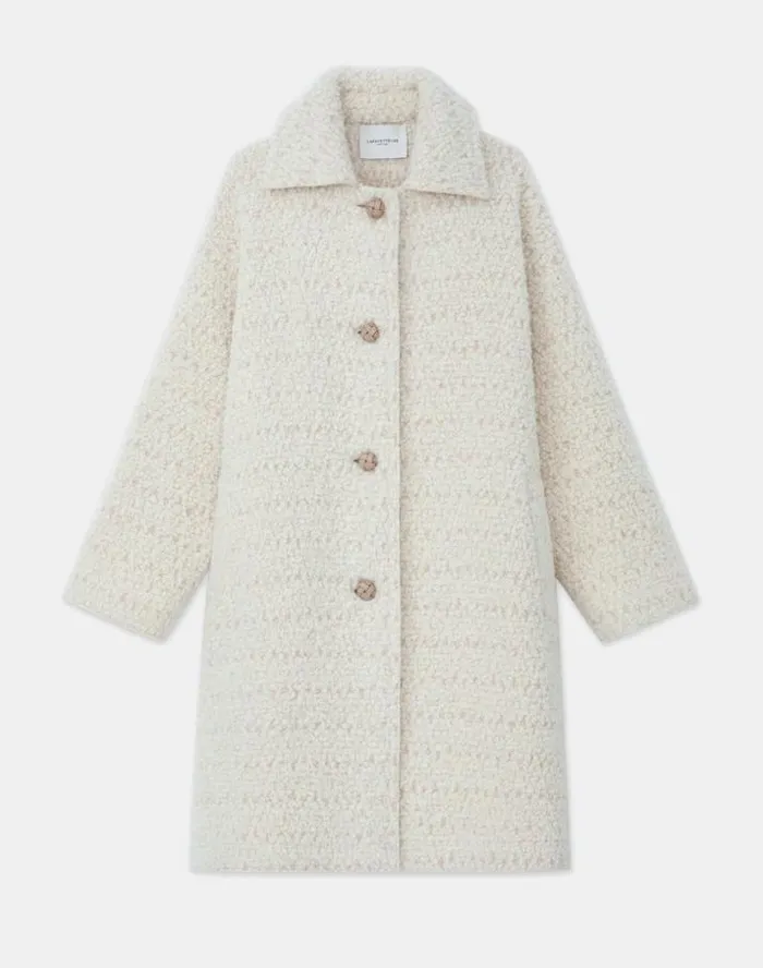 Lafayette 148 New York WoolCotton Boucl Oversized Coat Buff Multi Ready To Wear Jackets and Blazers Lafayette 148 New York WoolCotton Boucl Oversized Coat Buff Multi Ready To Wear Jackets and Blazers