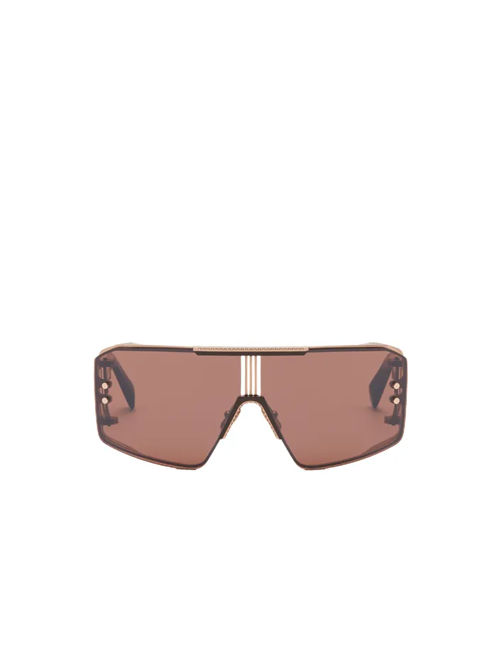 Le Masque Sunglasses Brown WomenMen Balmain Eyewear