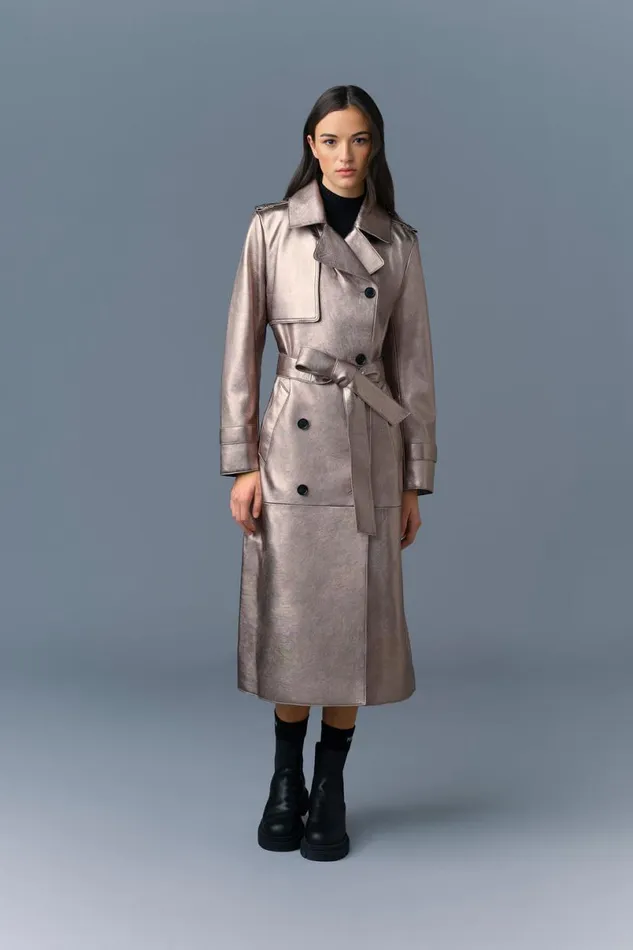 Leather Jackets Women Mackage GAELV Maxi Leather Trench Coat Black Leather Jackets Women Mackage GAELV Maxi Leather Trench Coat Black