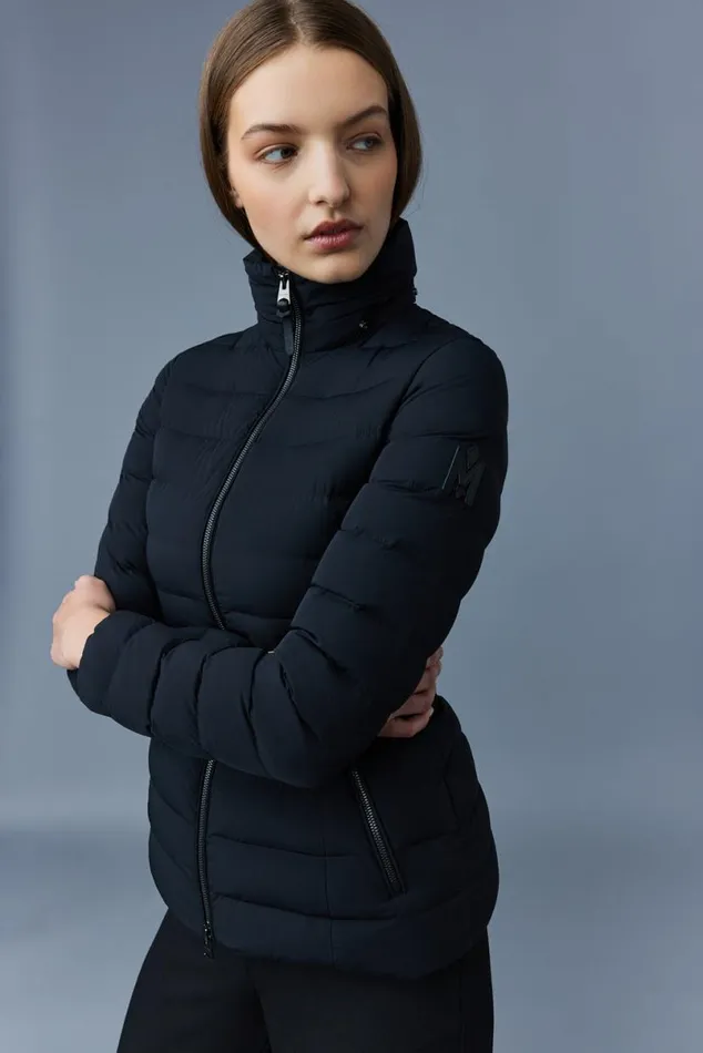 Light Down Jackets Women Mackage MICHI Agile360 Stretch Light Down Jacket With Hood Black Light Down Jackets Women Mackage MICHI Agile360 Stretch Light Down Jacket With Hood Black