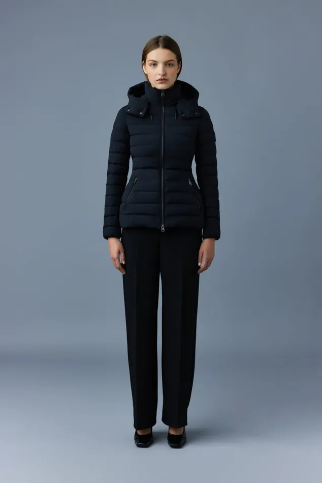 Light Down Jackets Women Mackage MICHI Agile360 Stretch Light Down Jacket With Hood Black Light Down Jackets Women Mackage MICHI Agile360 Stretch Light Down Jacket With Hood Black