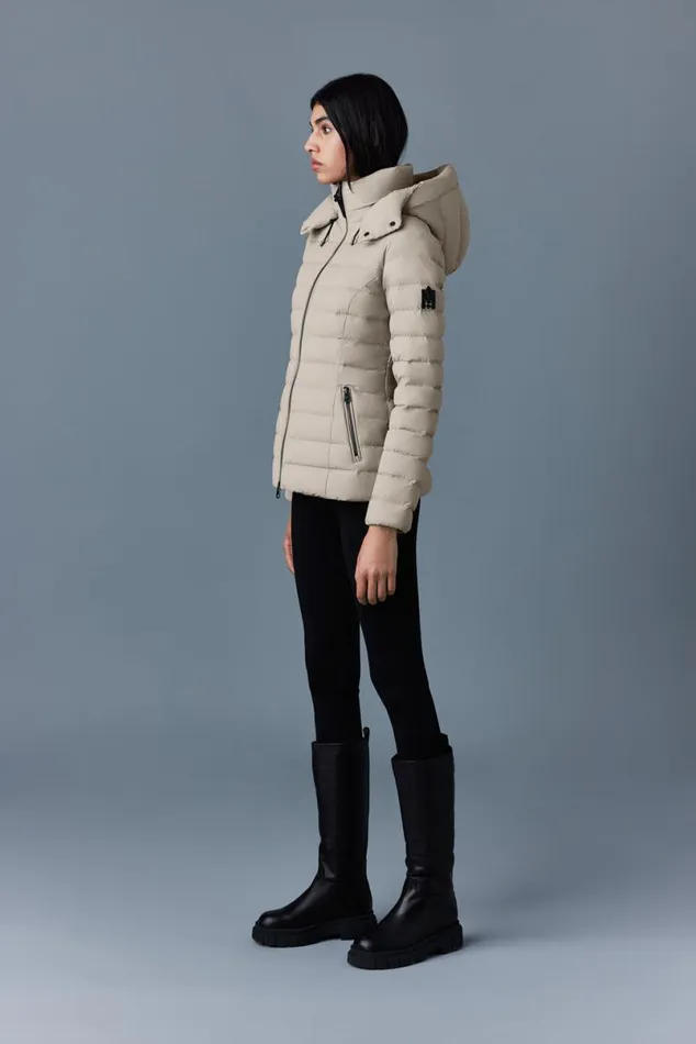 Light Down Jackets Women Mackage MICHI Agile360 Stretch Light Down Jacket With Hood Black Light Down Jackets Women Mackage MICHI Agile360 Stretch Light Down Jacket With Hood Black