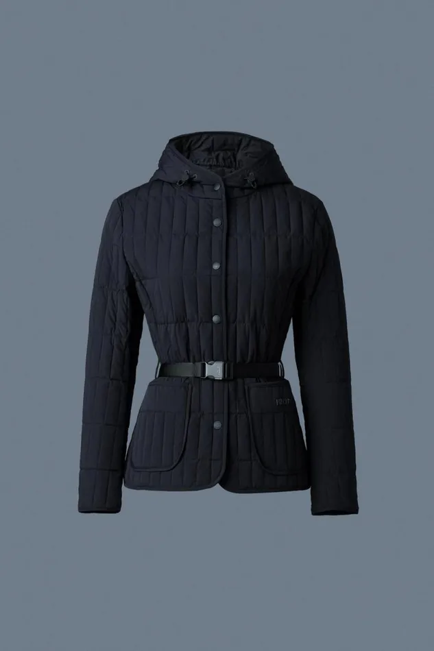 Light Down Jackets Women Mackage RAJA Light Down Vertical Quilted Jacket Black