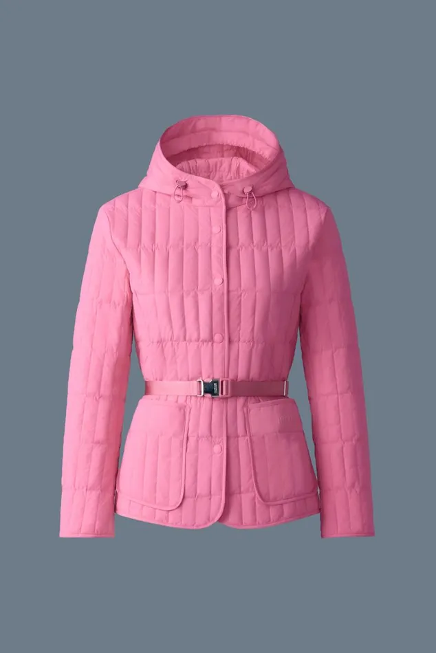 Light Down Jackets Women Mackage RAJA Light Down Vertical Quilted Jacket Black