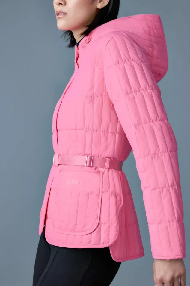 Light Down Jackets Women Mackage RAJA Light Down Vertical Quilted Jacket Black