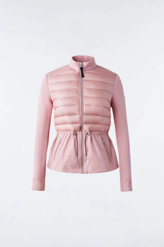 Light Jackets Women Mackage JOYCE Hybrid Jacket With Peplum Cream Light Jackets Women Mackage JOYCE Hybrid Jacket With Peplum Cream
