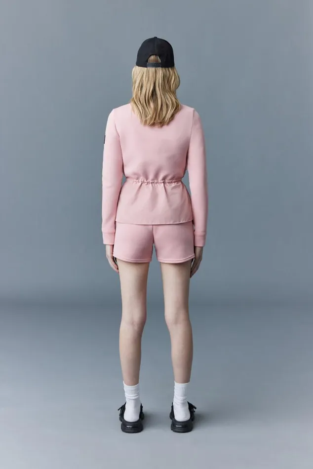 Light Jackets Women Mackage JOYCE Hybrid Jacket With Peplum Cream Light Jackets Women Mackage JOYCE Hybrid Jacket With Peplum Cream