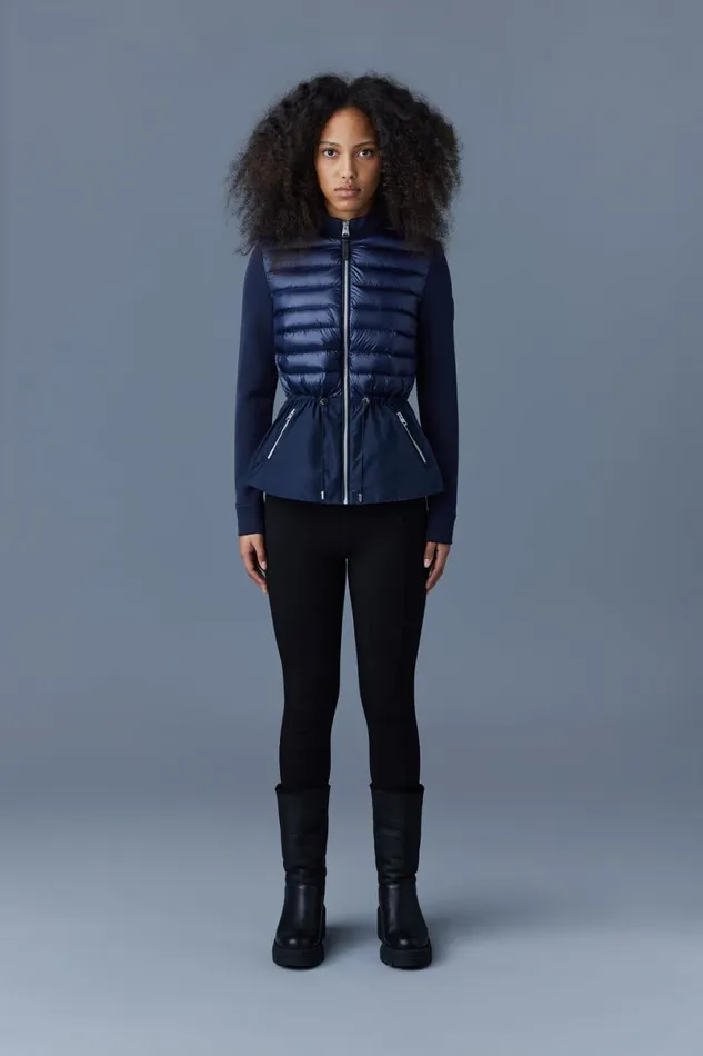 Light Jackets Women Mackage JOYCE Hybrid Jacket With Peplum Cream Light Jackets Women Mackage JOYCE Hybrid Jacket With Peplum Cream
