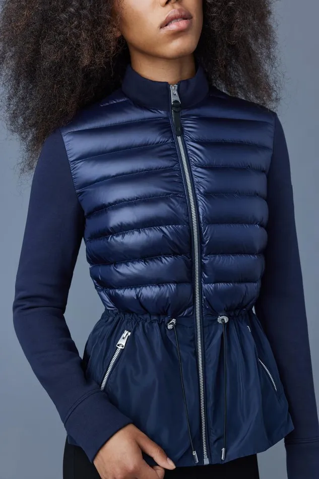 Light Jackets Women Mackage JOYCE Hybrid Jacket With Peplum Cream Light Jackets Women Mackage JOYCE Hybrid Jacket With Peplum Cream