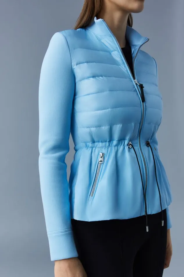 Light Jackets Women Mackage JOYCE Hybrid Jacket With Peplum Cream Light Jackets Women Mackage JOYCE Hybrid Jacket With Peplum Cream