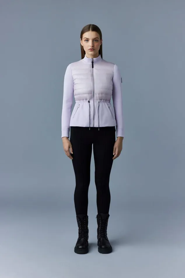 Light Jackets Women Mackage JOYCE Hybrid Jacket With Peplum Cream Light Jackets Women Mackage JOYCE Hybrid Jacket With Peplum Cream