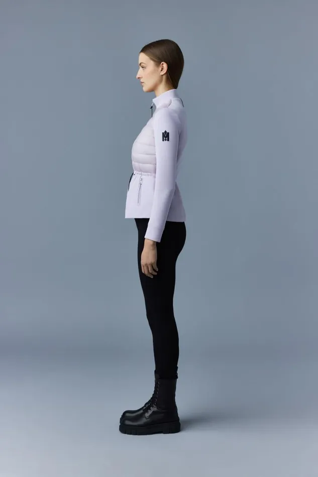 Light Jackets Women Mackage JOYCE Hybrid Jacket With Peplum Cream Light Jackets Women Mackage JOYCE Hybrid Jacket With Peplum Cream