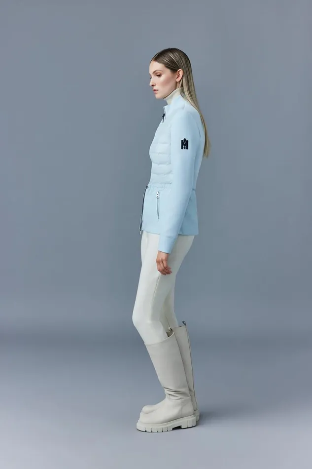 Light Jackets Women Mackage JOYCE Hybrid Jacket With Peplum Cream Light Jackets Women Mackage JOYCE Hybrid Jacket With Peplum Cream