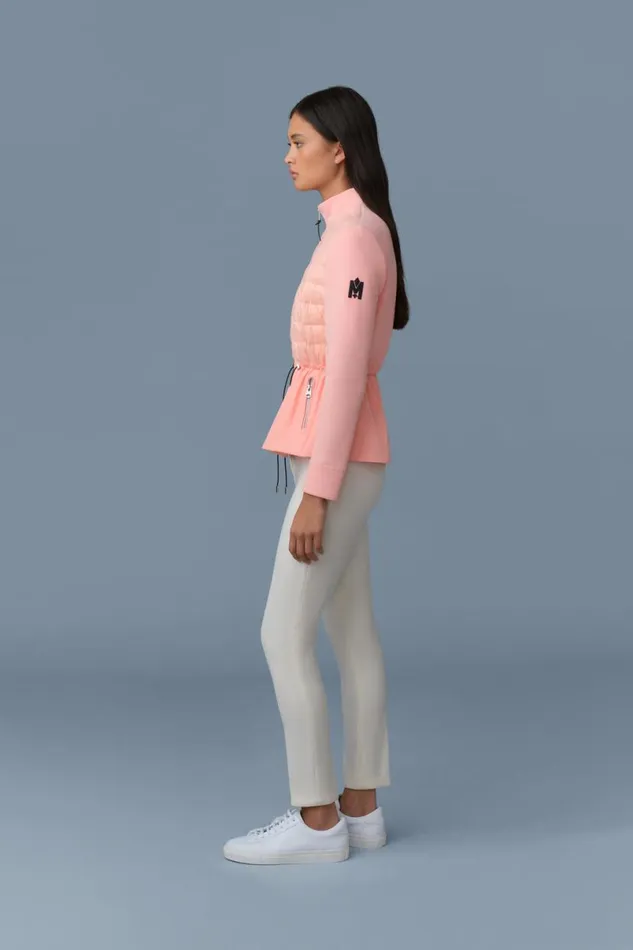 Light Jackets Women Mackage JOYCE Hybrid Jacket With Peplum Cream Light Jackets Women Mackage JOYCE Hybrid Jacket With Peplum Cream