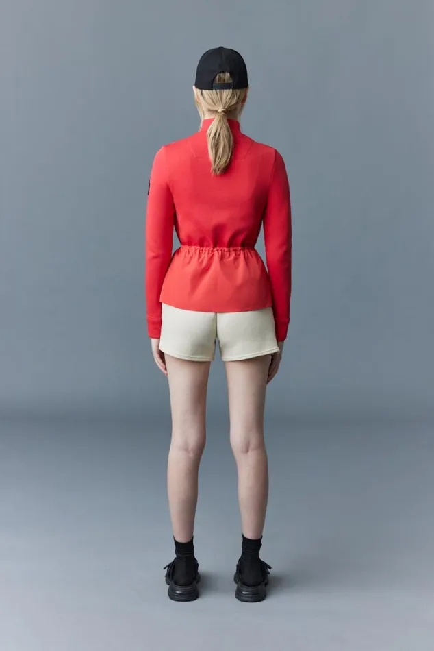 Light Jackets Women Mackage JOYCE Hybrid Jacket With Peplum Cream Light Jackets Women Mackage JOYCE Hybrid Jacket With Peplum Cream