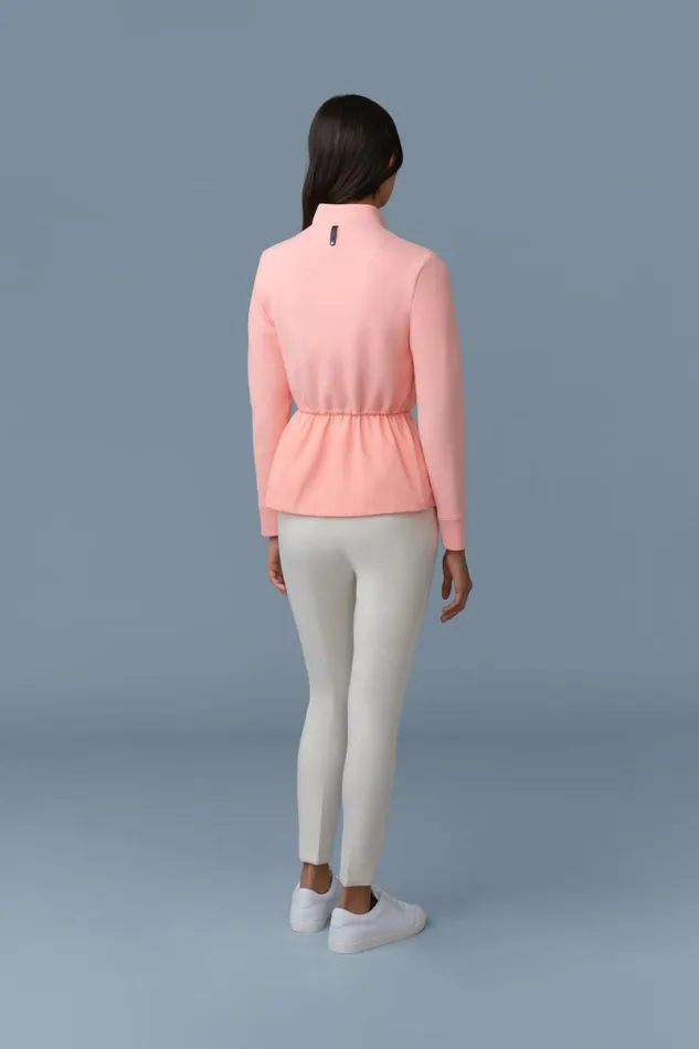 Light Jackets Women Mackage JOYCE Hybrid Jacket With Peplum Cream Light Jackets Women Mackage JOYCE Hybrid Jacket With Peplum Cream