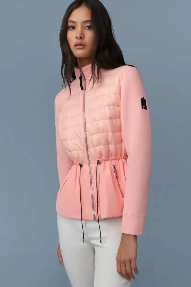 Light Jackets Women Mackage JOYCE Hybrid Jacket With Peplum Cream Light Jackets Women Mackage JOYCE Hybrid Jacket With Peplum Cream